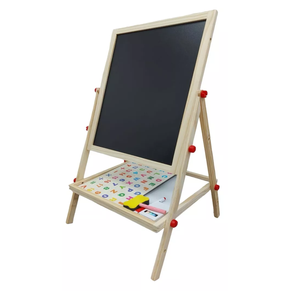 2-1 Pizarras Para Niños Pizarra Negra Pizarron Blanco 65x37x34cm
