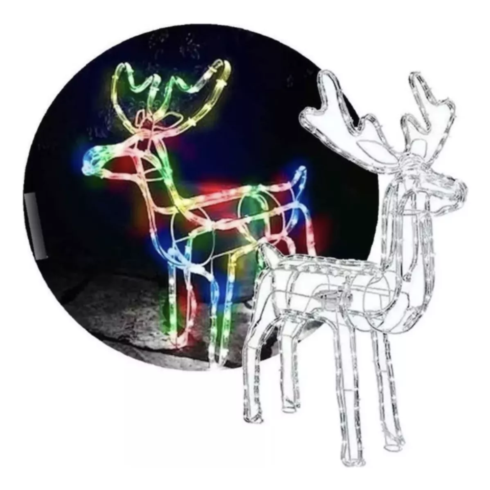 Reno Navideno Luz Renos De Navidad Reno Navideño Luces 95cm