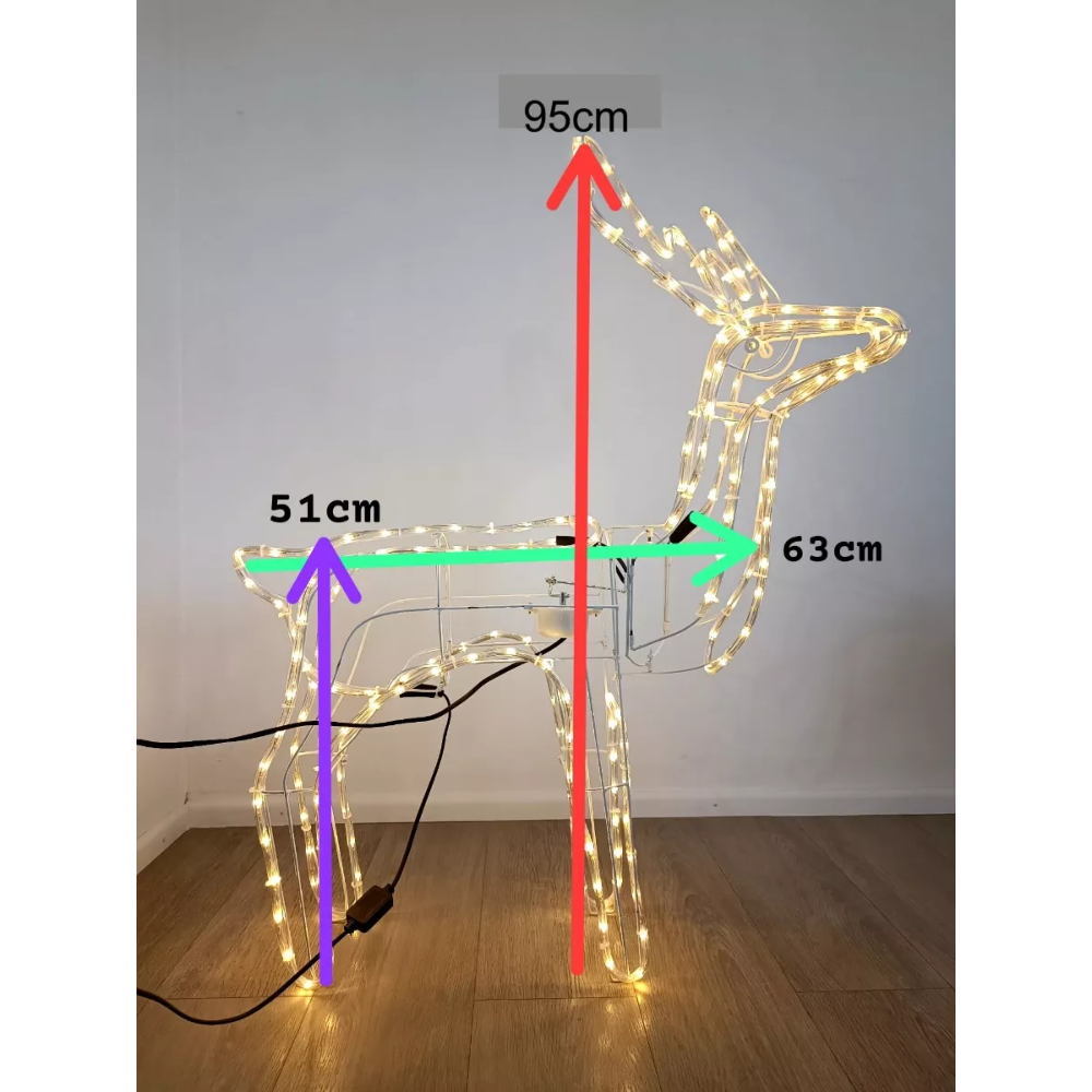 Reno Navideno Luz Renos De Navidad Reno Navideño Luces 95cm