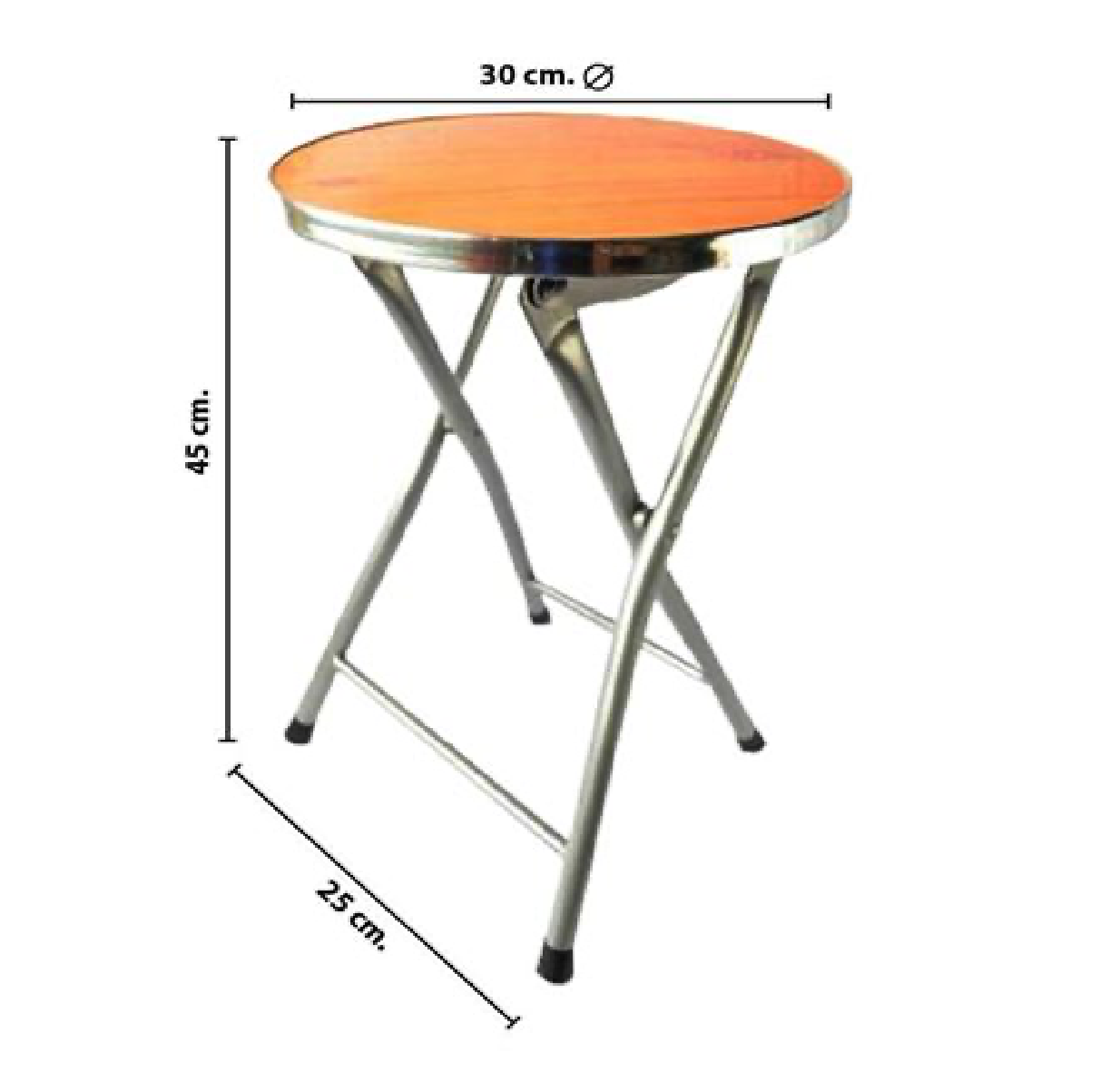 Silla Plegable Silla Piso Bar Taburete Metal Madera 45x30cm