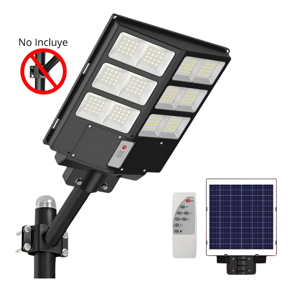 Foco Led Solar Exterior Poste 600w Con Sensor De Movimiento
