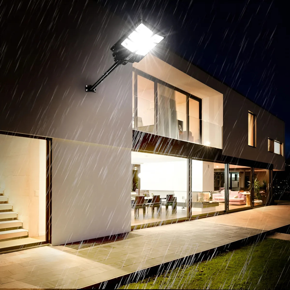 Foco Led Solar Exterior Poste 600w Con Sensor De Movimiento