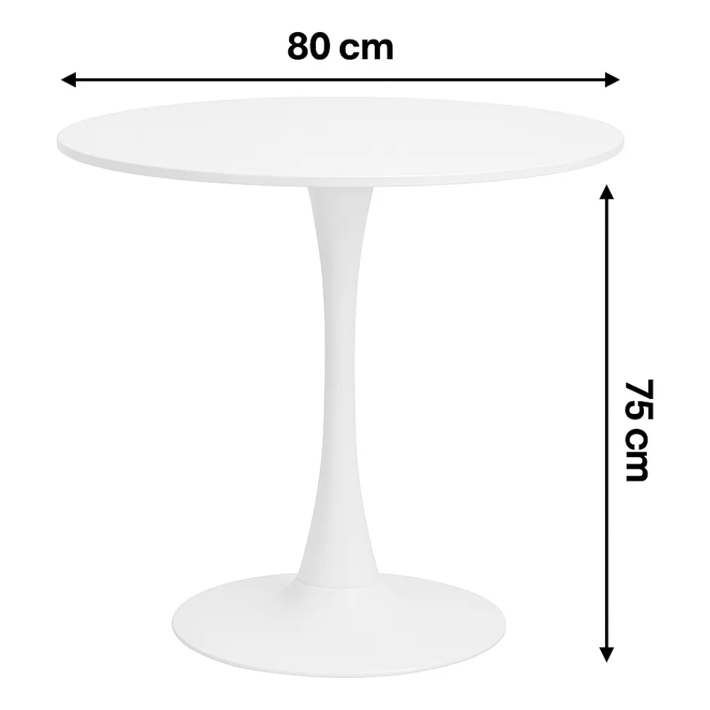 Mesa Redonda Tulip Mesa Cocina Comedor 80x75cm Mesa Living