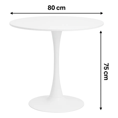 Mesa Redonda Tulip Mesa Cocina Comedor 80x75cm Mesa Living