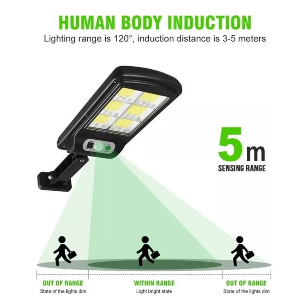 Reflector Focos Solares Led Sensor Movimiento Panel Solar