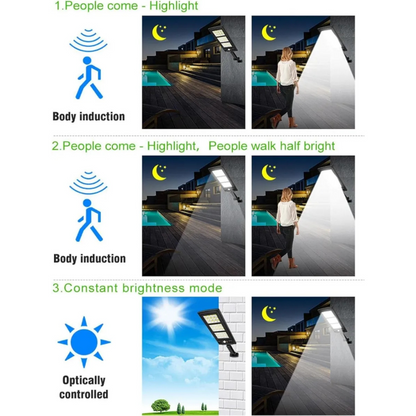 Foco Led Exterior Solar Luz Led Reflector 144 Cob + Control