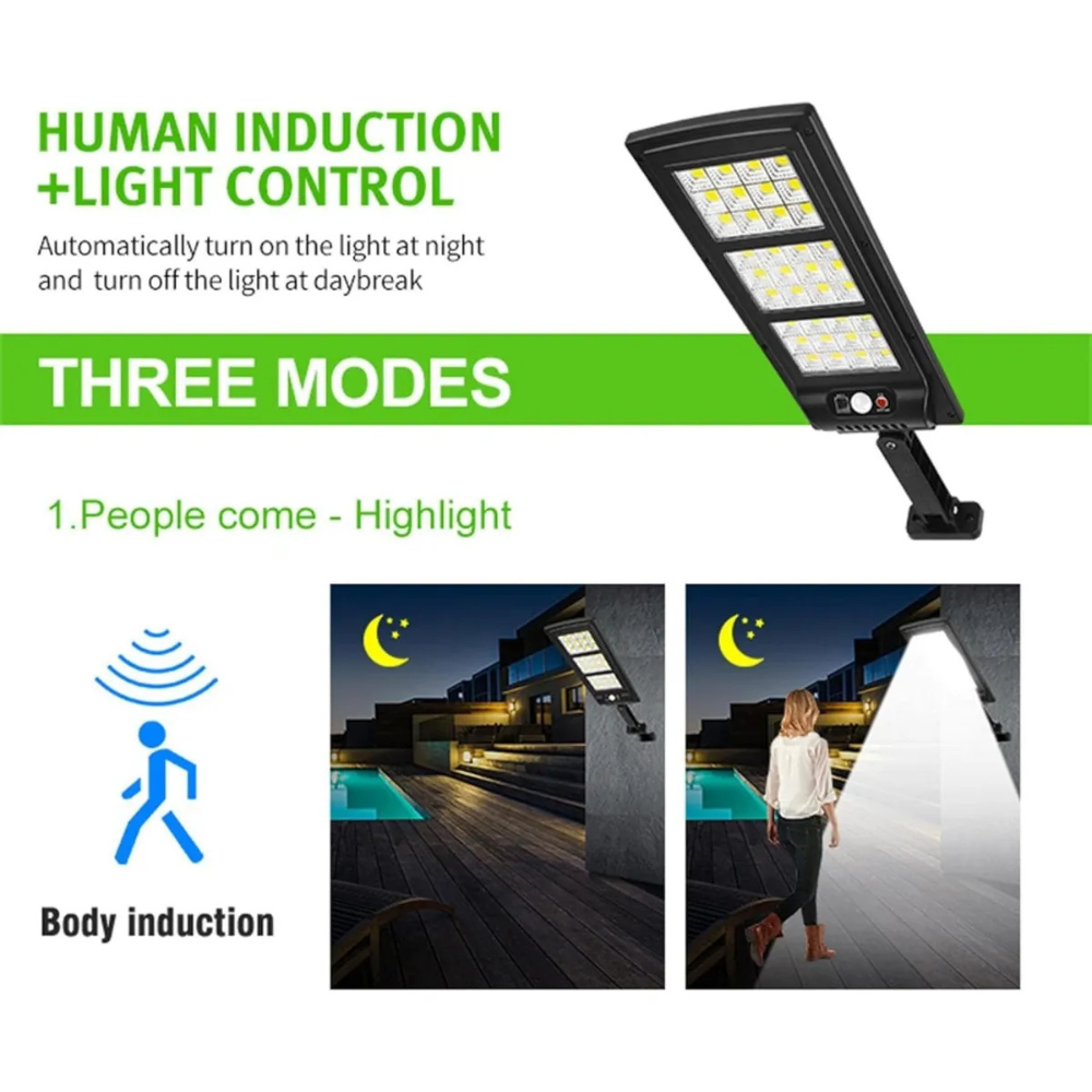 Foco Led Exterior Solar Luz Led Reflector 144 Cob + Control