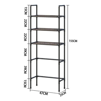 Estante Mueble Organizador Baño 3 Niveles Metalico 155x47x25