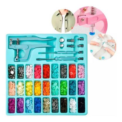 Pinza Remachadora Para Broches Plasticos Snap + 270 Broches