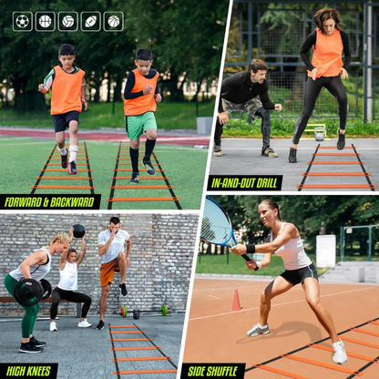 Escalera Entrenamiento Funcional 6 Mts 12 Espacios Fitness