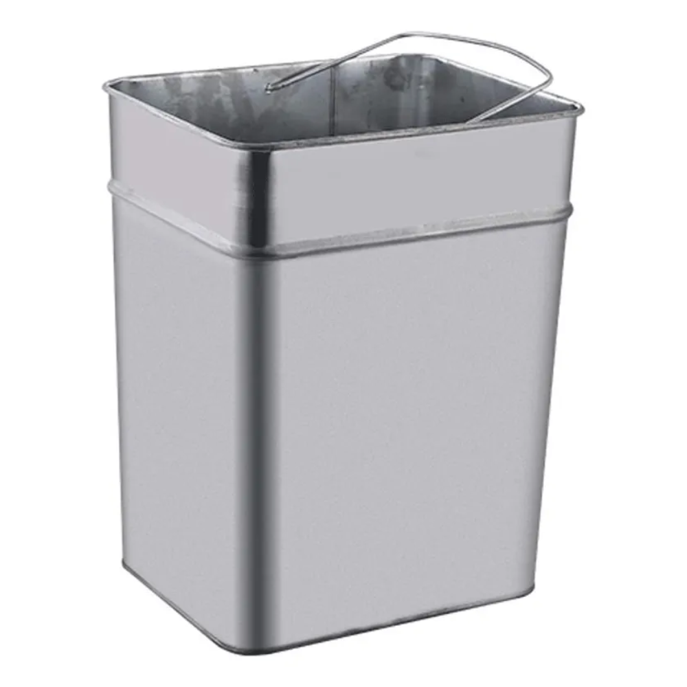 Basurero Metalico 20l Cubo Cenicero Tacho Acero Inoxidable