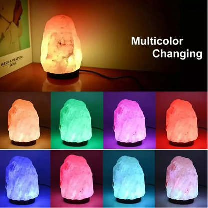 Lampara Sal Del Himalaya Piedra Cambia De Color Multicolor