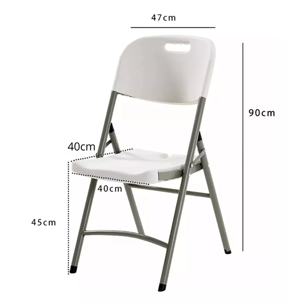 Silla Plegable De Plastico Metal Camping Jardín Terrazas