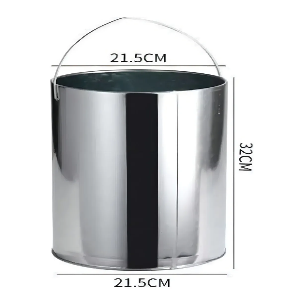 Basurero Cenicero Circular Acero Inox 18l Basurero Metalico