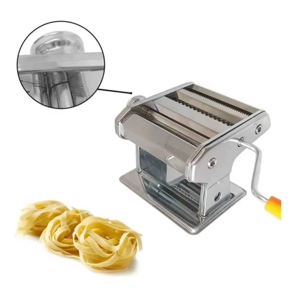 Maquina Manual De Pastas Acero Inoxidable Color Plateado
