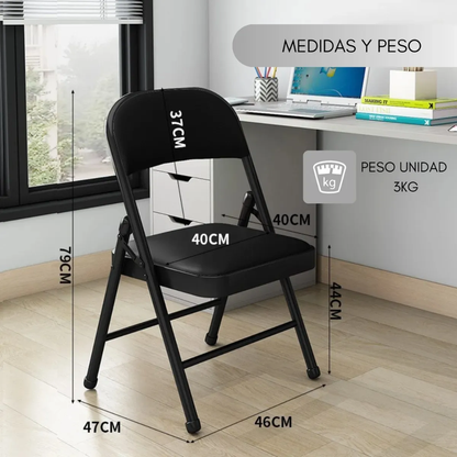 Silla Plegable De Plastico Metal Silla Jardin Terrazas