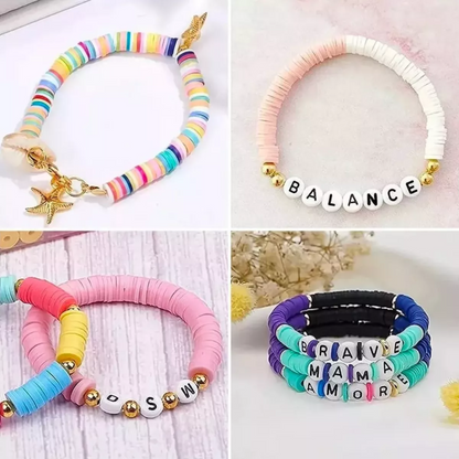 Set De Cuentas Y Letras Kit Mostacillas Para Hacer Pulseras
