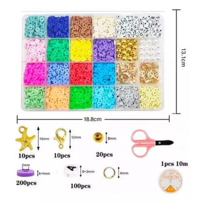 Set De Cuentas Y Letras Kit Mostacillas Para Hacer Pulseras