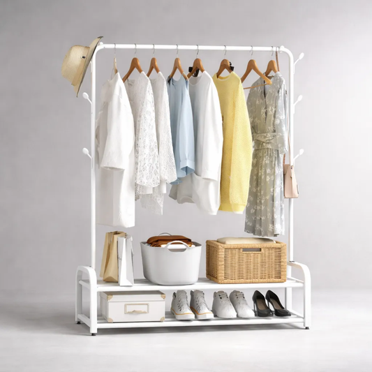 Perchero Rack Zapatero Rack Organizador Colgador Zapatos Blanco