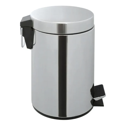 Basurero Pedal 5l Papelera Acero Inoxidable Circular