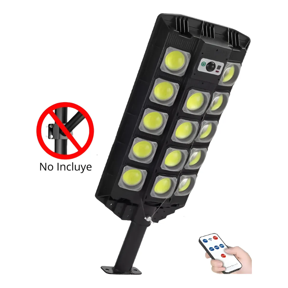 Foco Led Solar Con Sensor Movimiento Y Control Remoto Farol
