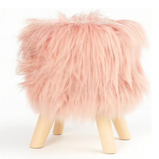 Puff Para Living Sillon Puff Peludo Pouf Peludos 30x30cm