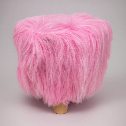 Puff Para Living Sillon Puff Peludo Pouf Peludos 30x30cm