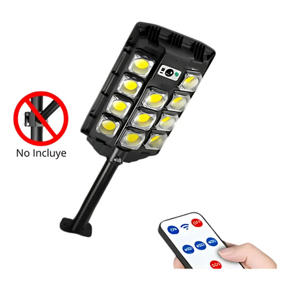 Foco Led Solar Farol Con Sensor Movimiento Y Control Remoto