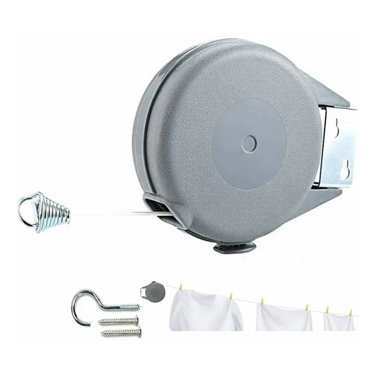 Tendedero Retractil Colgador De Ropa Acero Inoxidable 12 Mts
