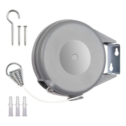 Tendedero Retractil Colgador De Ropa Acero Inoxidable 12 Mts