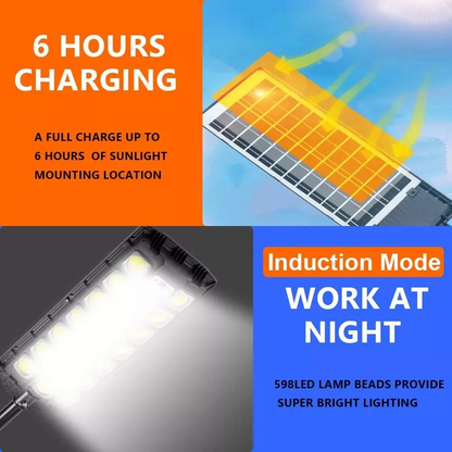 Foco Led Solar Farol Con Sensor Movimiento Y Control Remoto