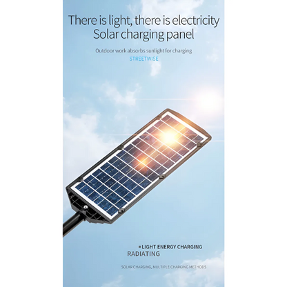 Foco Led Solar Farol Con Sensor Movimiento Y Control Remoto