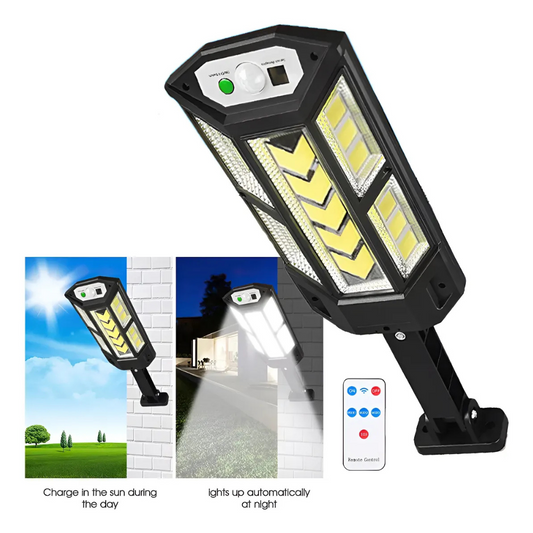 Lampara Solar Farol Solar Con Sensor De Movimiento Y Control