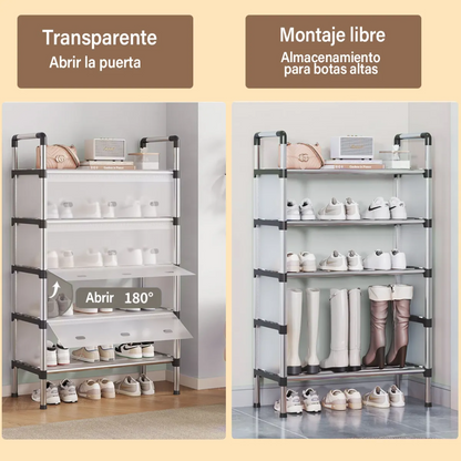 Estante Organizador De Zapatos Antipolvo Zapatero 6 Niveles