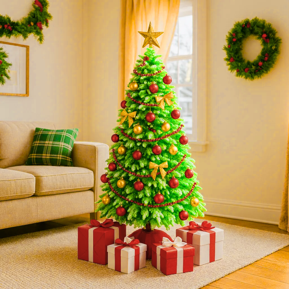 Arbol De Navidad 150cm Artificial Pino Pascua Arbol Nevado