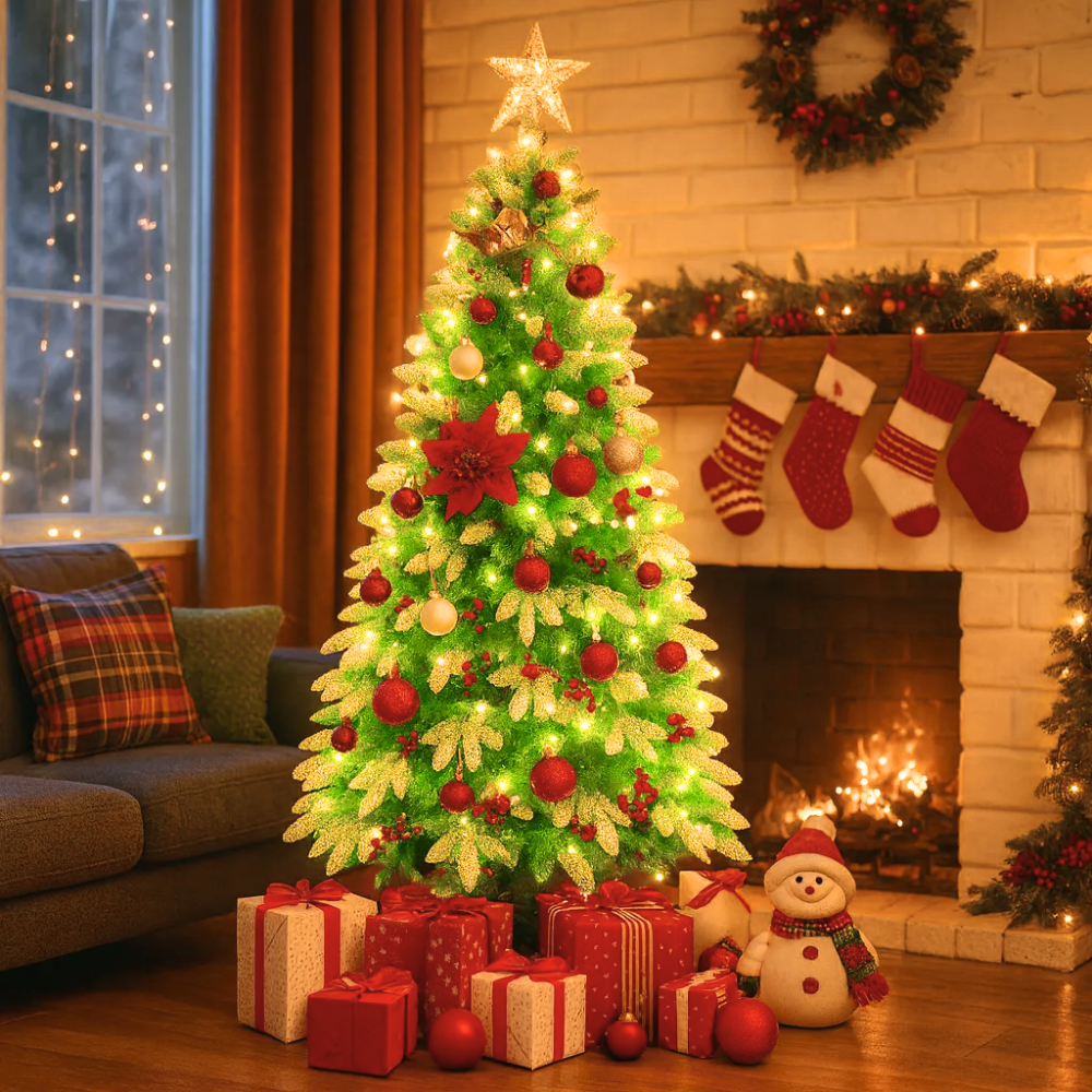 Arbol De Navidad 150cm Artificial Pino Pascua Arbol Nevado
