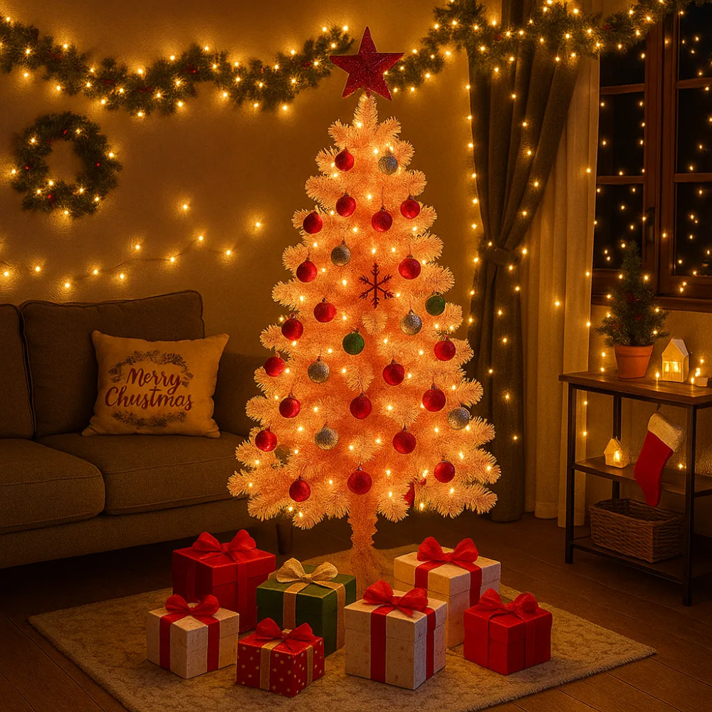 Arbol De Navidad 150cm Artificial Pino Pascua Arbol Nevado