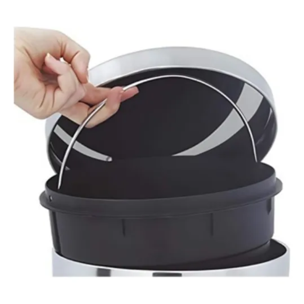 Basurero Papelero Metalico Pedal Tapa 8l Valde Cocina Baño