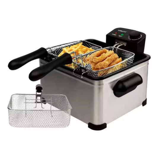 Freidora Electrica 5l Acero Inoxidable Sokany 220v 2000w