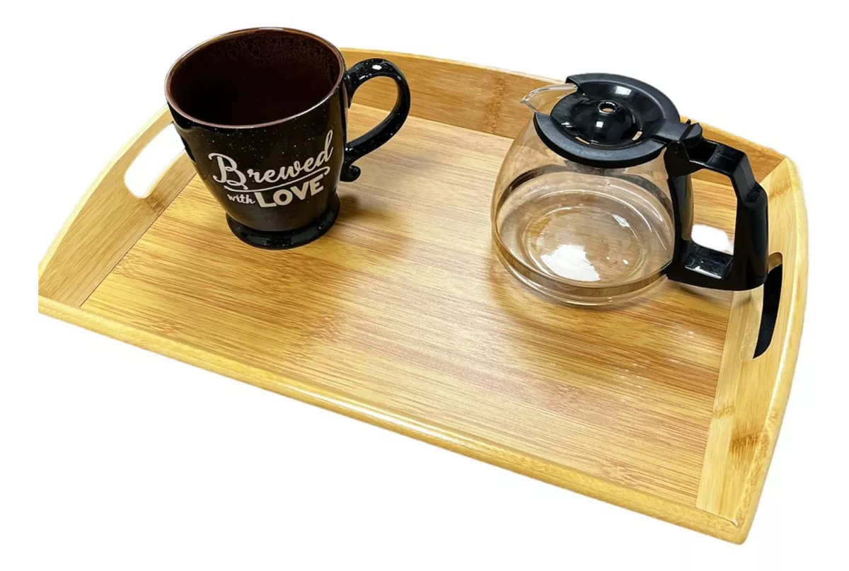 Bandeja Desayuno Bandejas Bambu Bandejas De Madera 46x33cm
