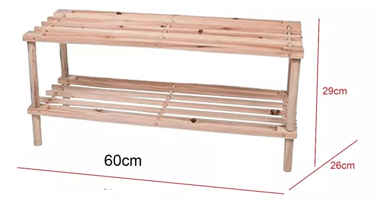 Zapatero Organizador Mueble Zapatero Madera Zapateros 2nivel