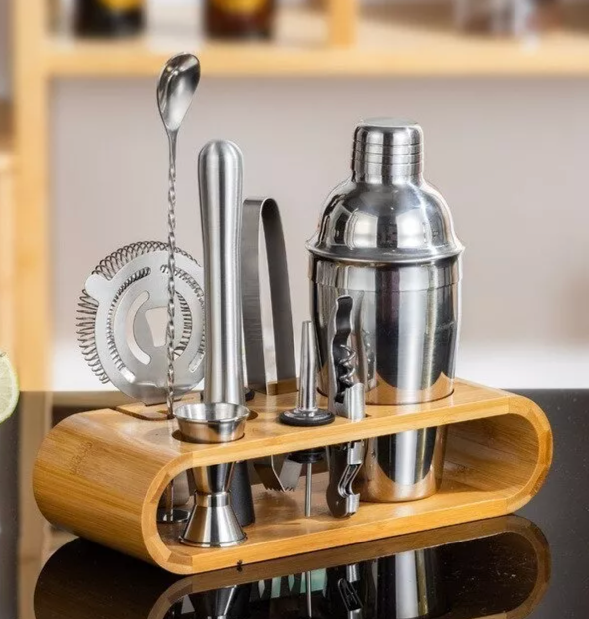 Set Bartender 9pz Set Cocteleria Coctelera Profesional 750ml