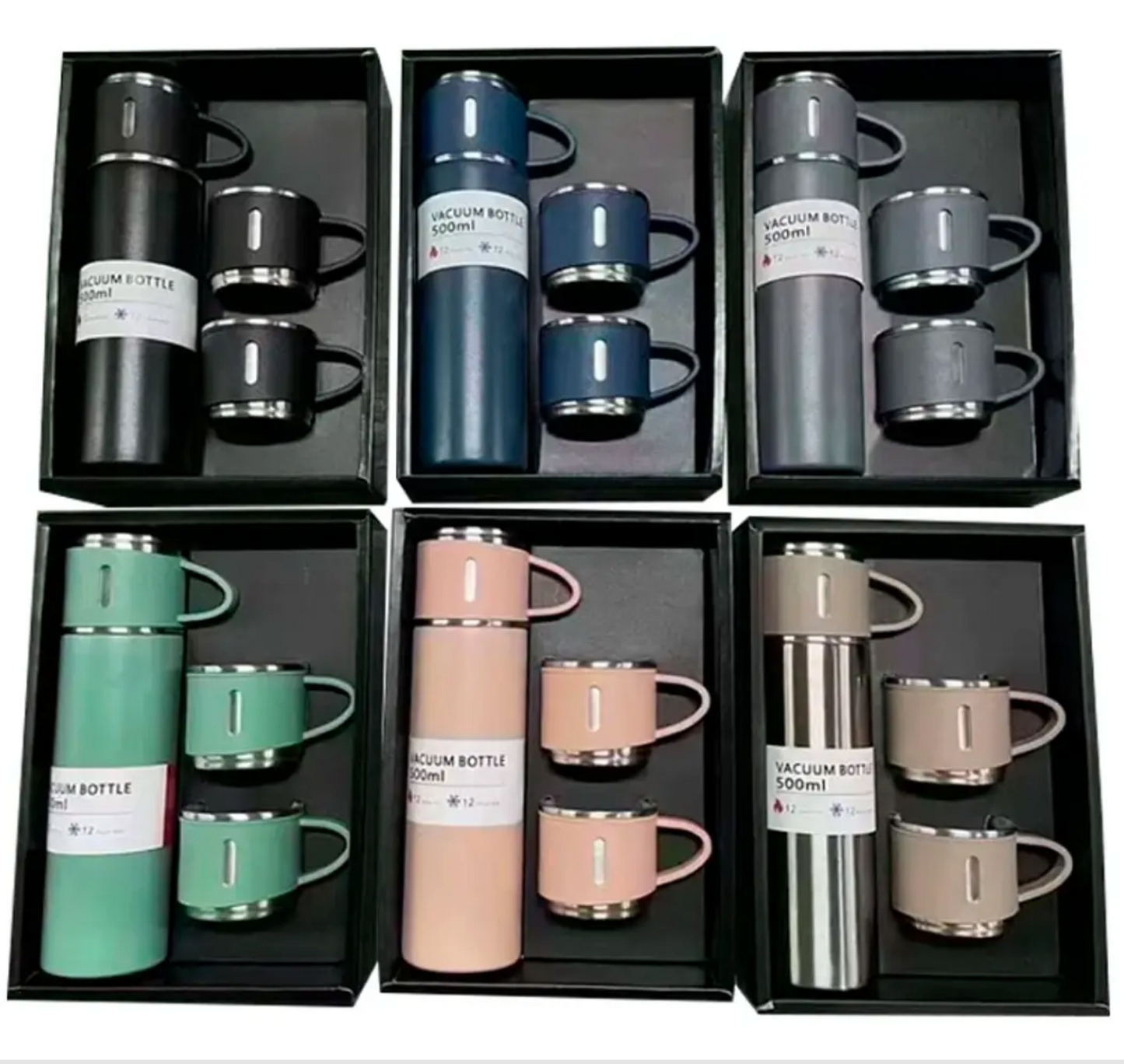 Set Termo Cafe 500 Ml Termos Para Agua Caliente + 3 Tazas