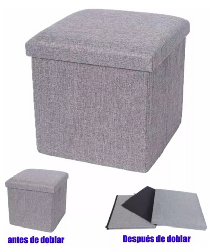 Puff Organizador Silla Cubo Organizador Plegable 30x30x30cm