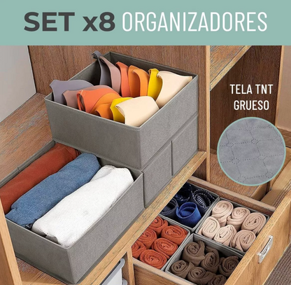 Set 8 Organizador Separador Cajones Ropa Interior Plegable