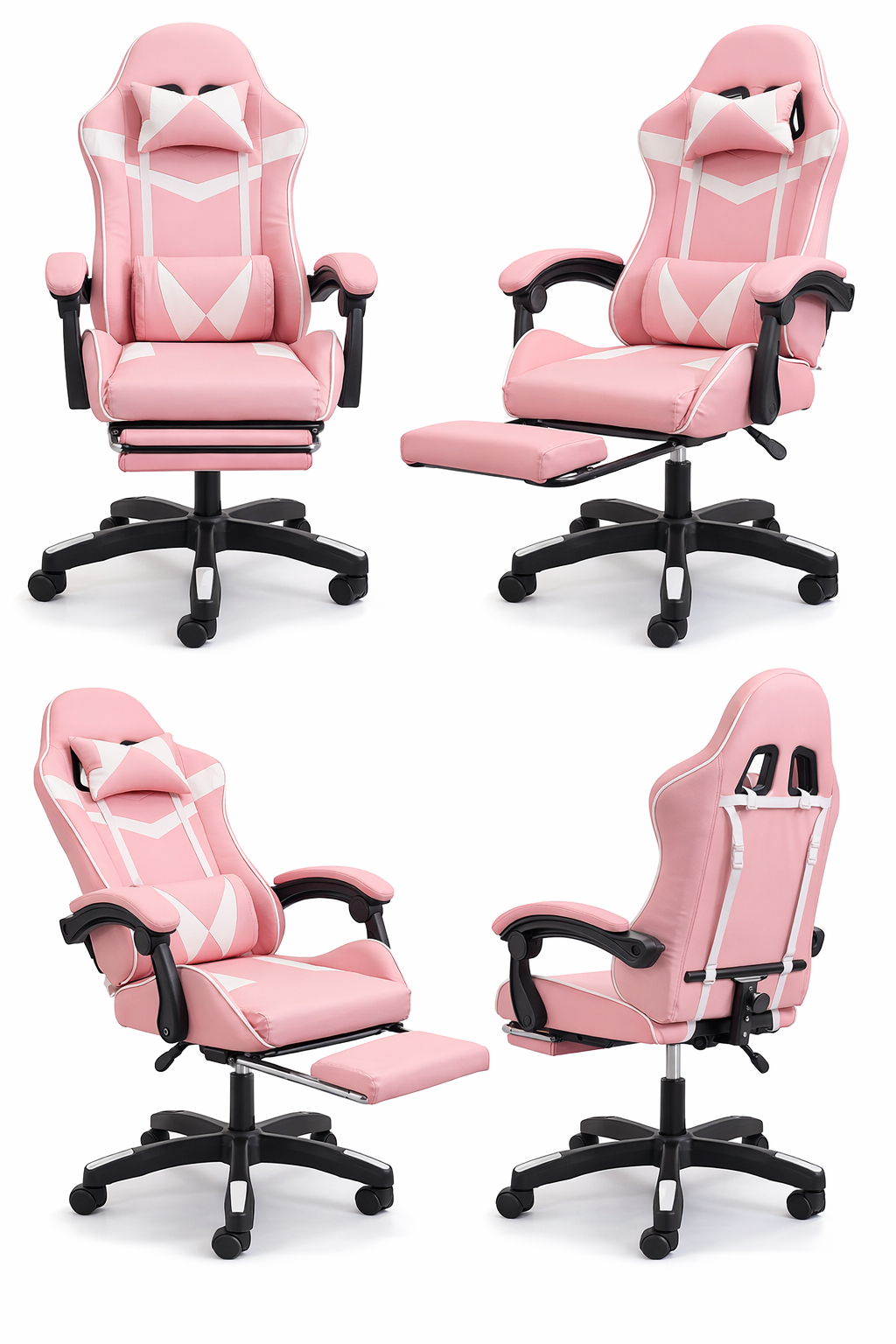 Silla Gamer Reclinable Ergonomica Con Reposapies Escritorio