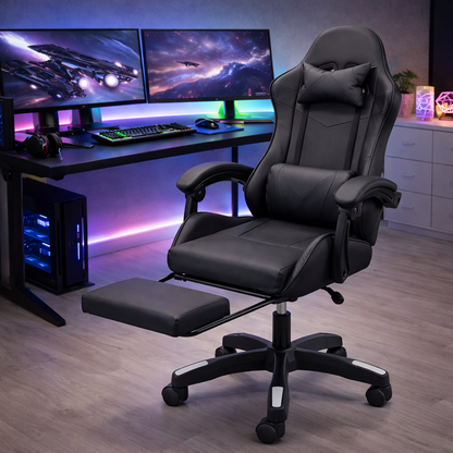 Silla Gamer Reclinable Ergonomica Con Reposapies Escritorio
