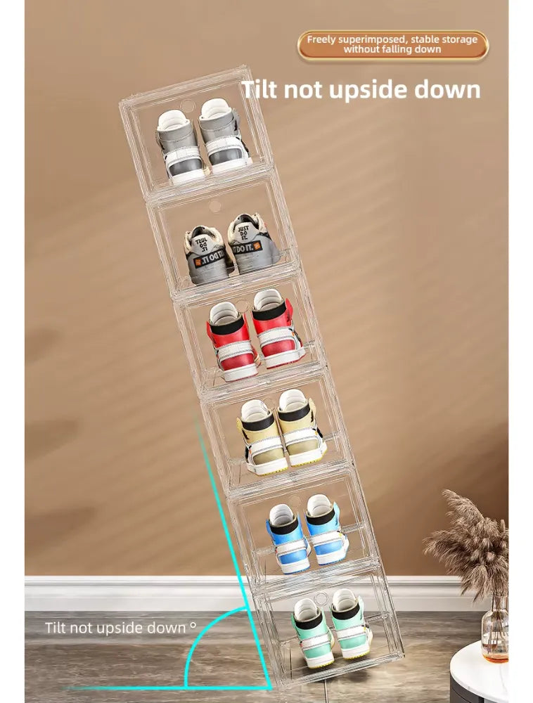 Caja Organizadora De Zapatos Zapatera Acrilica Apilable