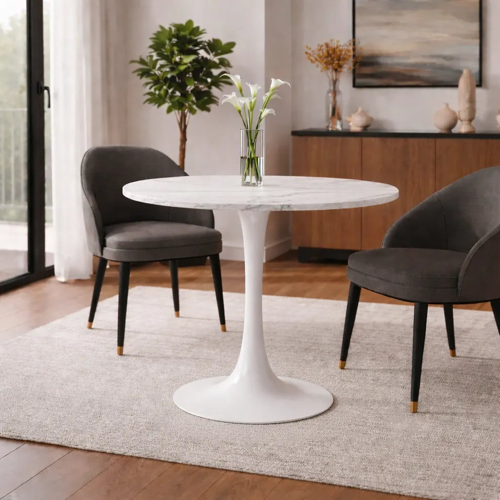 Mesa Redonda Tulip Mesa Cocina Comedor 80x75cm Mesa Living