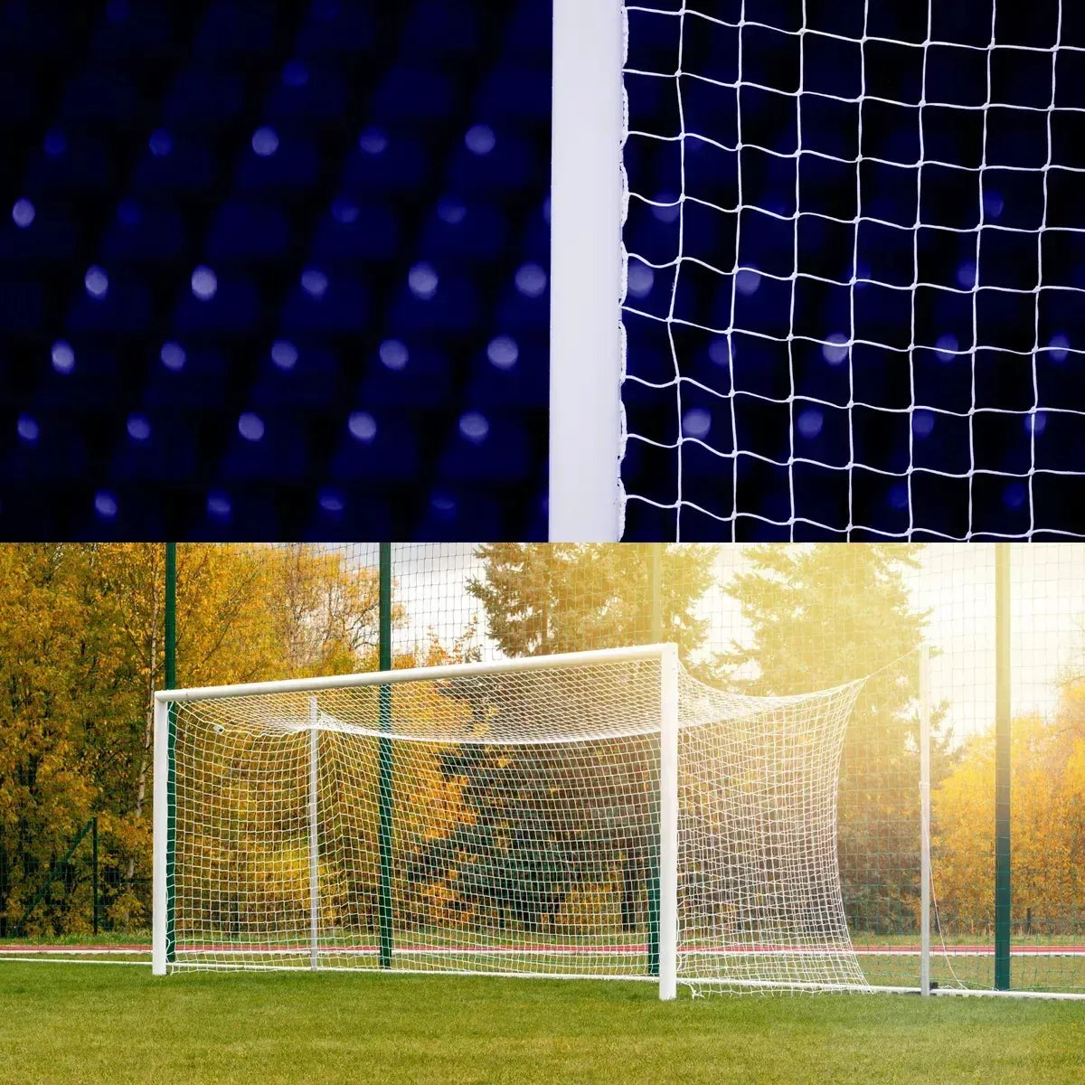 2 Mallas Futbol 7 Malla Gruesa Red Arco Futbolito 5.5x2.1mt